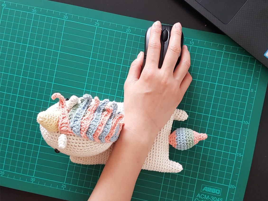 Unicorn Crochet Wrist Rest Cushion (Free Crochet Pattern) – One